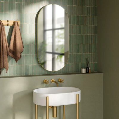 Umbra Hubba Pill mirror 91, brass