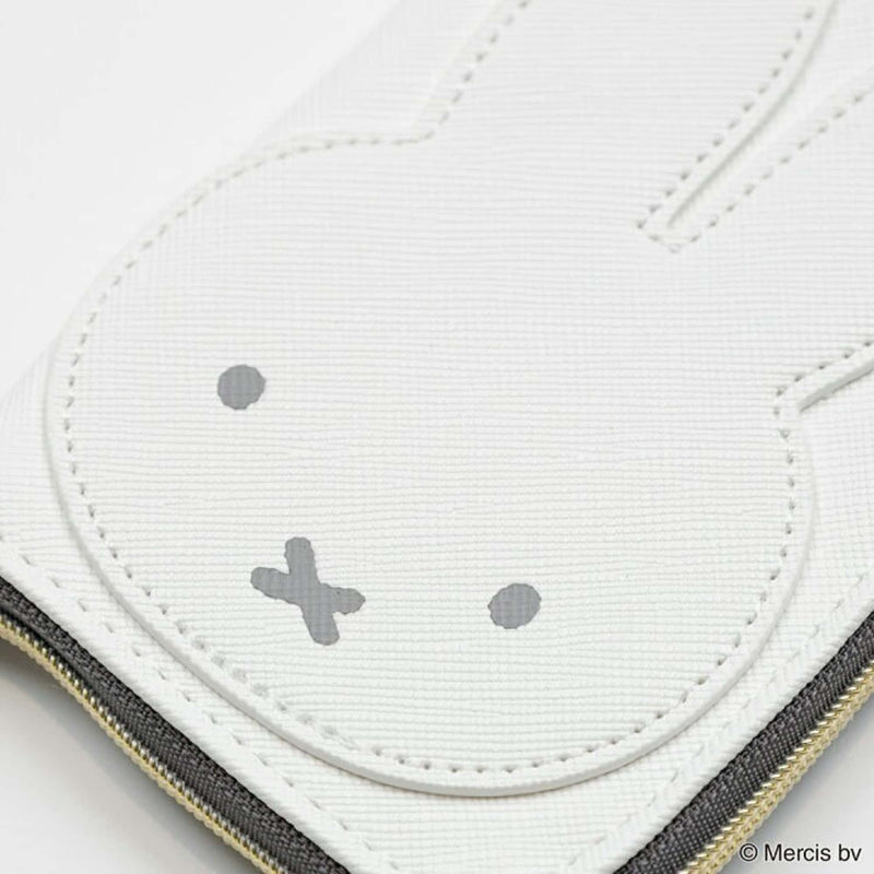 Miffy Leather coin pouch, ivory