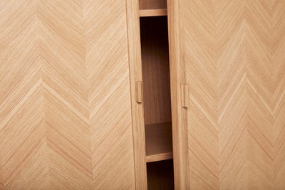 Hübsch Herringbone wardrobe medium, natural