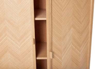 Hübsch Herringbone wardrobe medium, natural