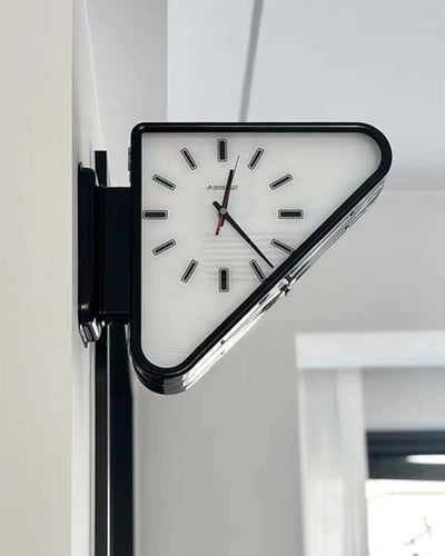 Dulton Bonox triangle double-sided display wall clock, black