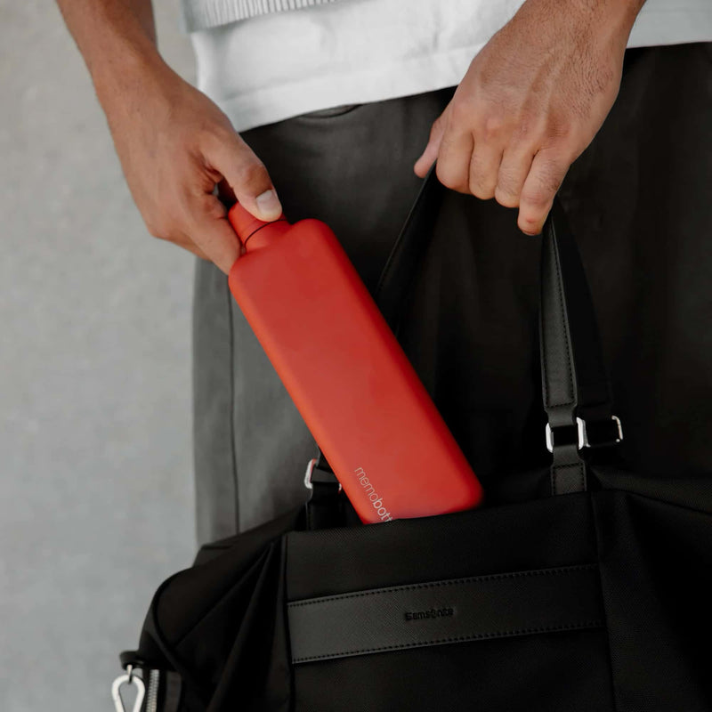 memobottle Slim Stainless Steel Red 20oz