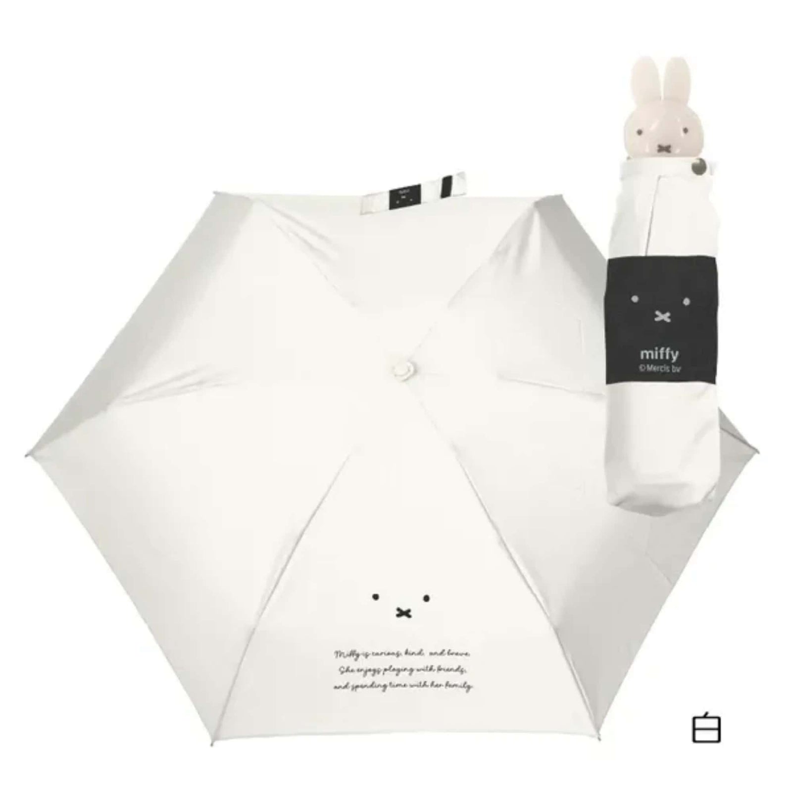 SON Miffy Compt.FOL Umbrella w/MiffHd as (F White)