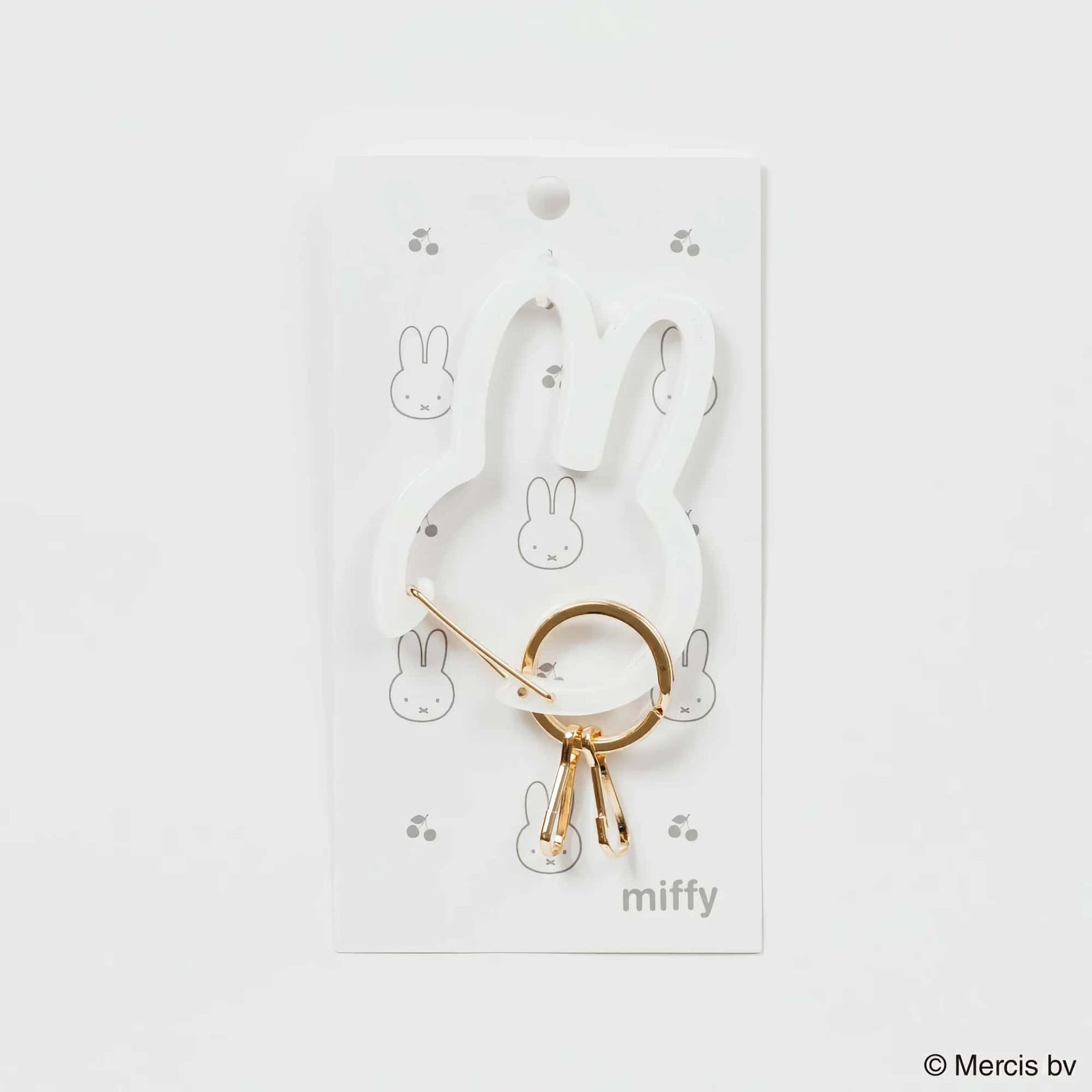 Miffy Acrylic Carabiner Charm, Ivory