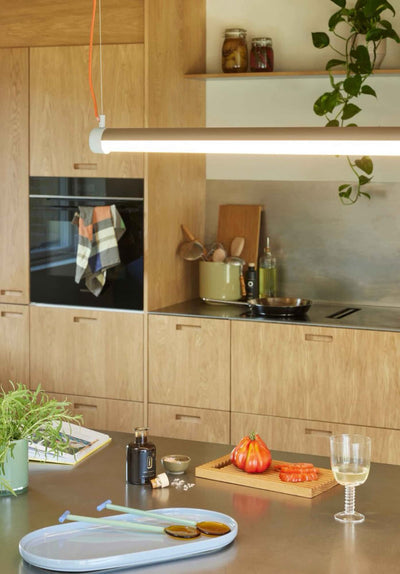 Hübsch Interplay Pendant L 152cm Brown/Blue/Orange