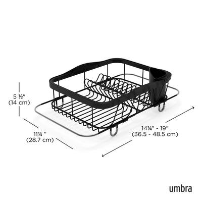 Umbra Sinkin multi-use dish rack, Black
