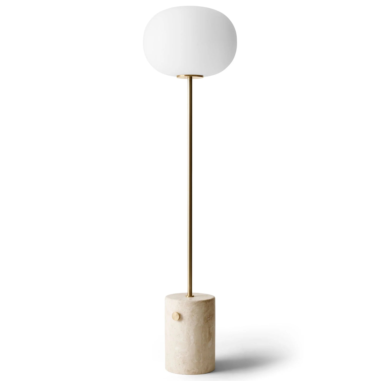 Audo Copenhagen Jwda floor lamp, traventine brushed brass