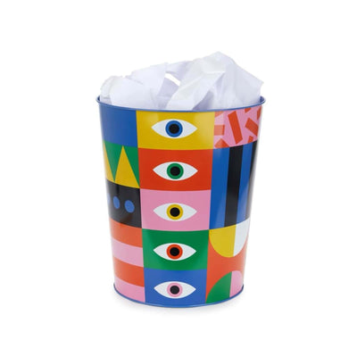 Balvi Los Pepes Eyes Blue waste basket