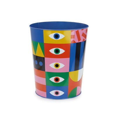 Balvi Los Pepes Eyes Blue waste basket