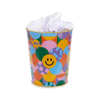 Balvi Los Pepes Smileys Yellow waste basket