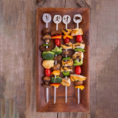 Kikkerland Stone Age skewers, set of 4