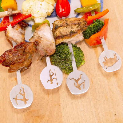 Kikkerland Stone Age skewers, set of 4