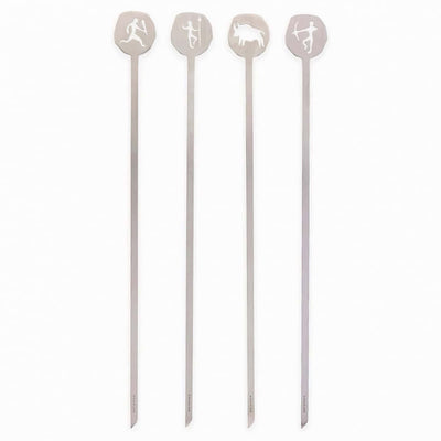 Kikkerland Stone Age skewers, set of 4