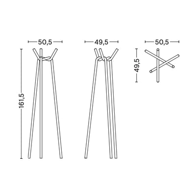 HAY Knit coat rack, toffee