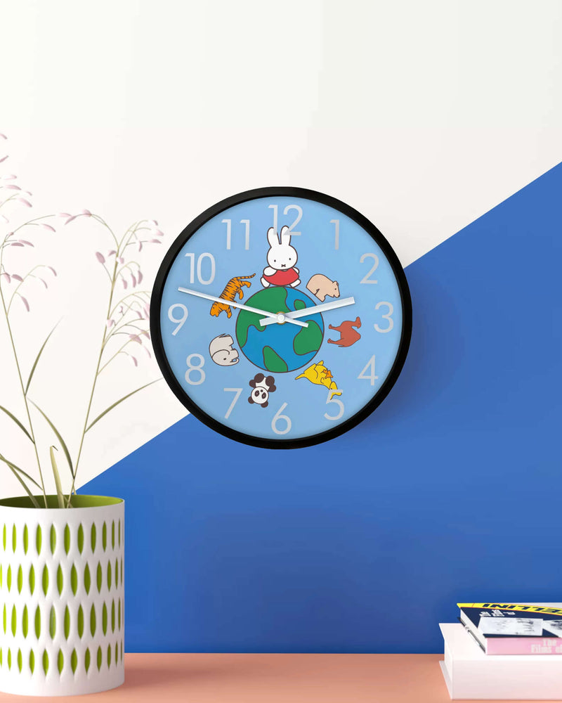 Miffy round wall clock, globe
