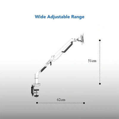 FlexiSpot MA8 single gas spring monitor arm, black