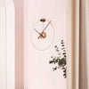 Nomon Micro Anda wall clock, brass/walnut