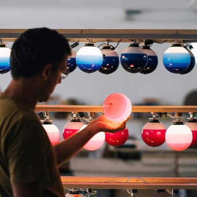 Marset Dipping light wall lamp, white brass