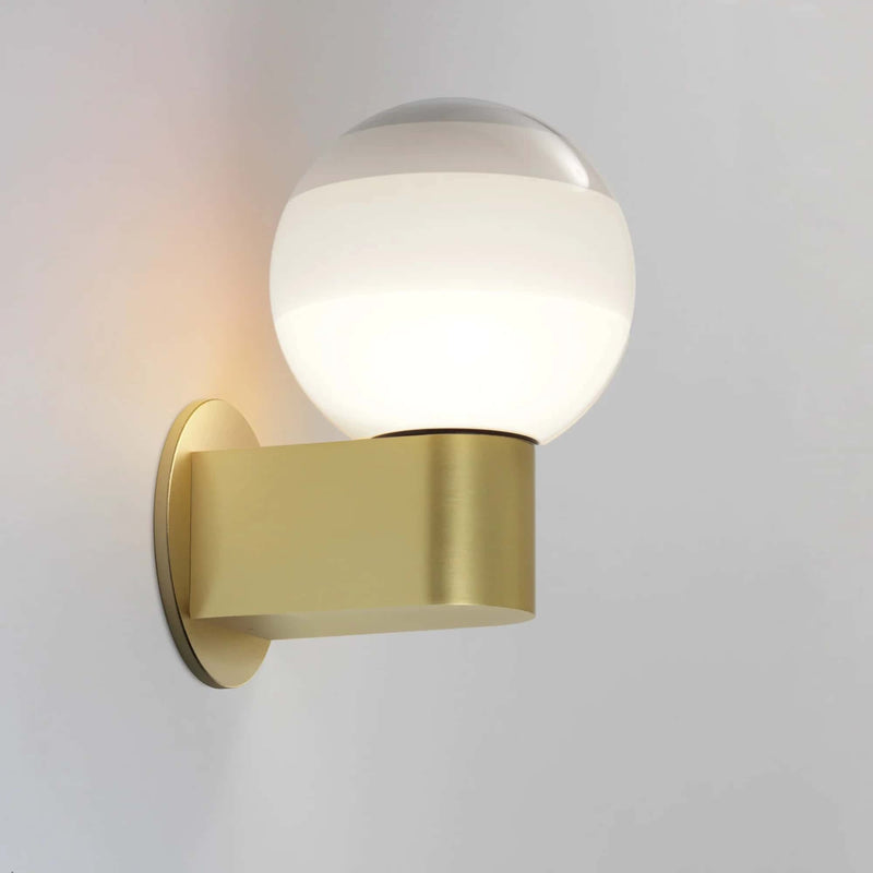 Marset Dipping light wall lamp, white brass