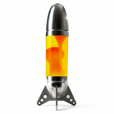 Mathmos Rokit giant lava lamp, silver
