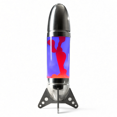 Mathmos Rokit giant lava lamp, silver