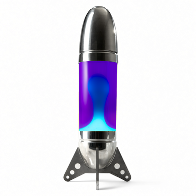 Mathmos Rokit giant lava lamp, silver