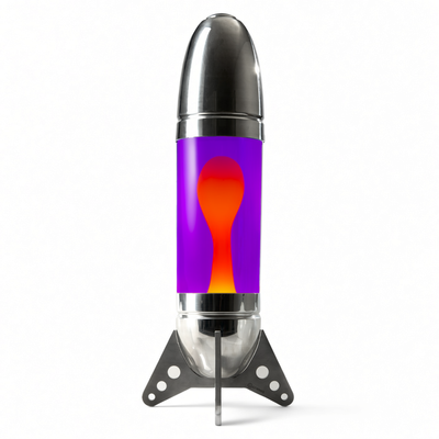 Mathmos Rokit giant lava lamp, silver
