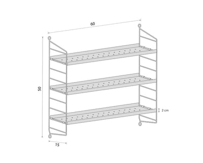 String® Pocket Metal shelving, Oxtorgsröd red
