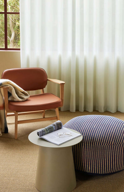 Hubsch Mochi pouffe, blue/multicolour