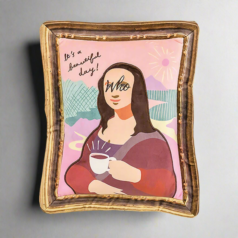 LivHeart Art Plush Cushion, Mona Lisa