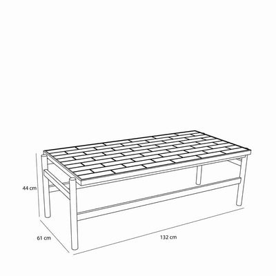 Hubsch Motif coffee table, multicolour