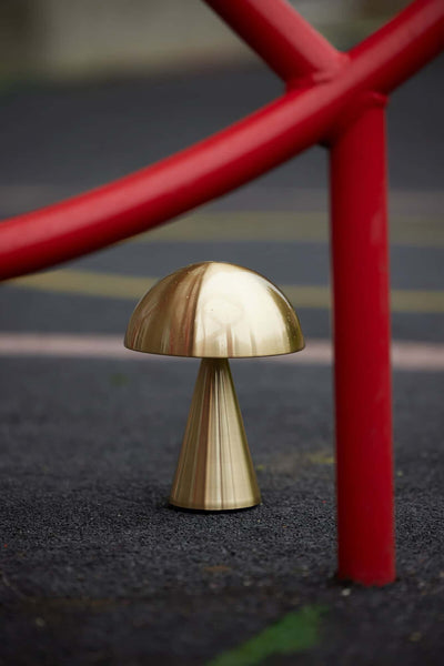 Hübsch Hubsch Mush rechargeable lamp, brass