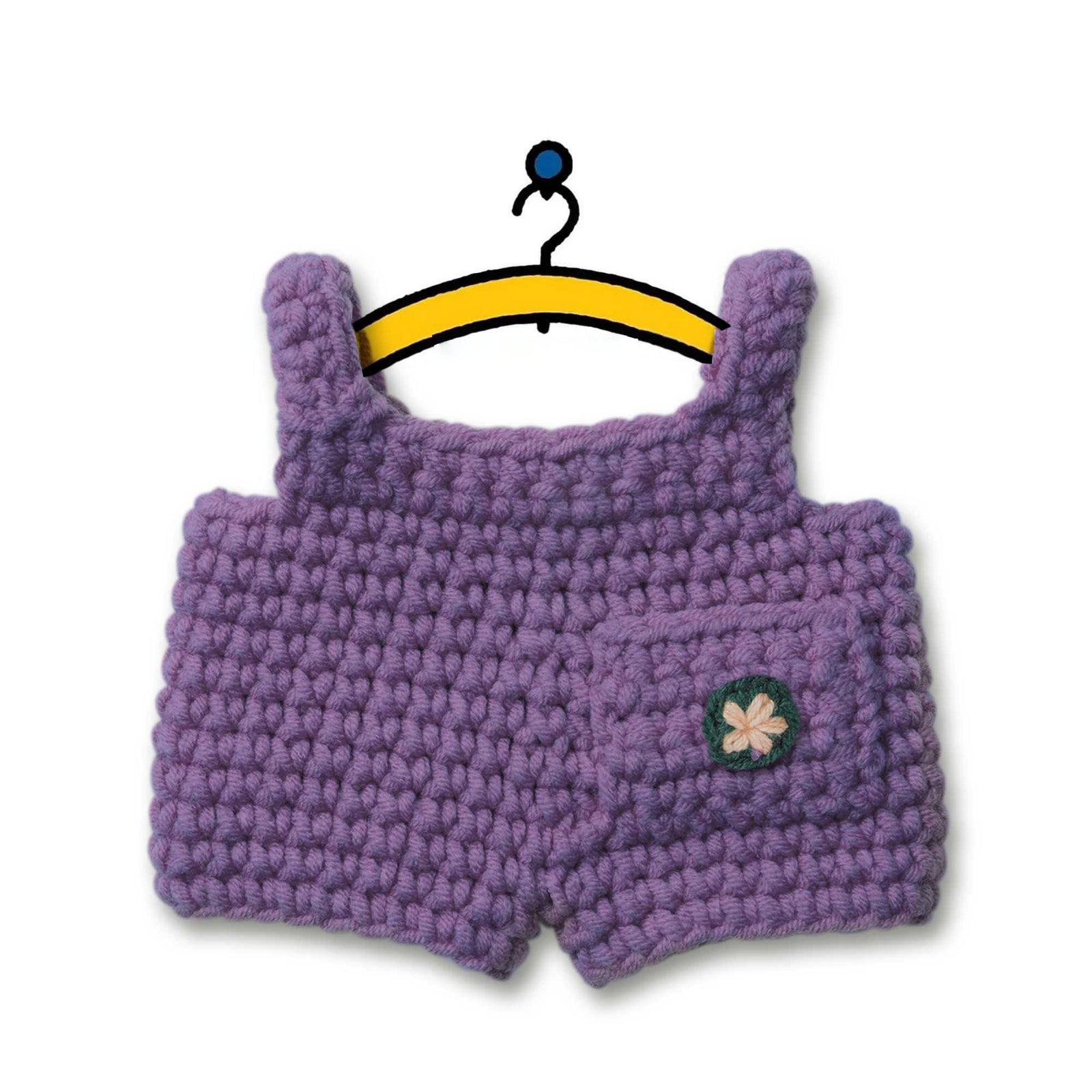 Just Dutch Handmade Crocheted Outfit, Monet Overall