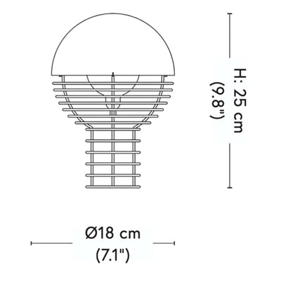 Verpan Wire ø18 Portable rechargeable lamp, white