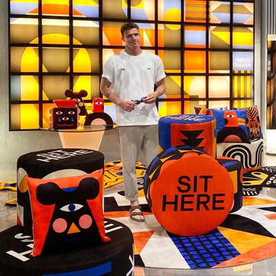 Qeeboo Oggian Pouf M by Marco Oggian