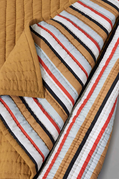 Hubsch Pavilion plaid, strip orchre/multicolor