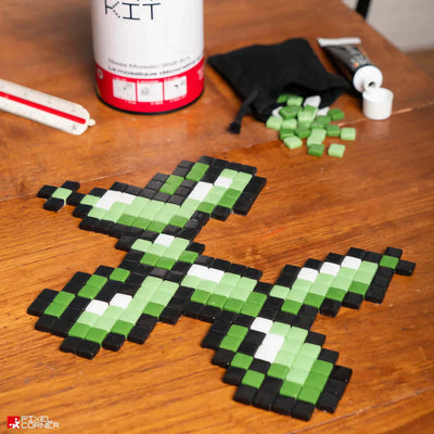 Pixel Corner Pixel Art Kit Mini diy wall art, balloon green