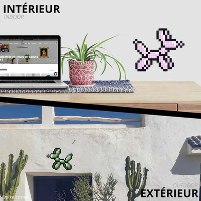 Pixel Corner Pixel Art Kit Mini diy wall art, balloon green