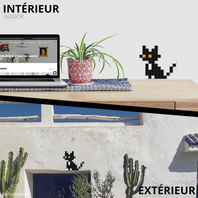 Pixel Corner Pixel Art Kit Classic diy wall art, chat noir