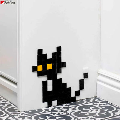 Pixel Corner Pixel Art Kit Classic diy wall art, chat noir