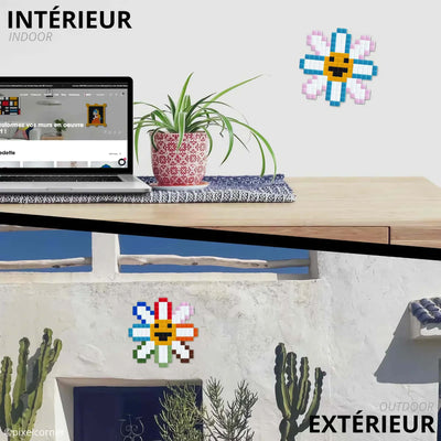 Pixel Corner Pixel Art Kit Mini diy wall art, flower power