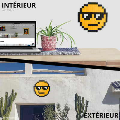 Pixel Corner Pixel Art Kit Mini diy wall art, the moji glasses