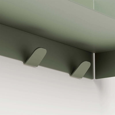 Tiptoe PLI Slim wall-mounted coat rack 45cm, eucalyptus