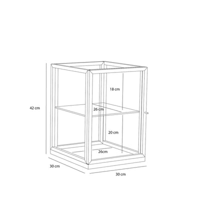 Hubsch Poetic display box small, natural