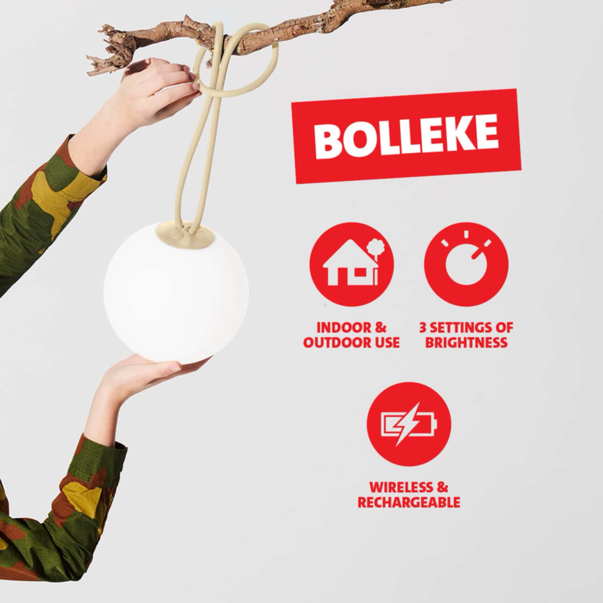 Fatboy Bolleke Rechargeable Lantern, Wave Blue