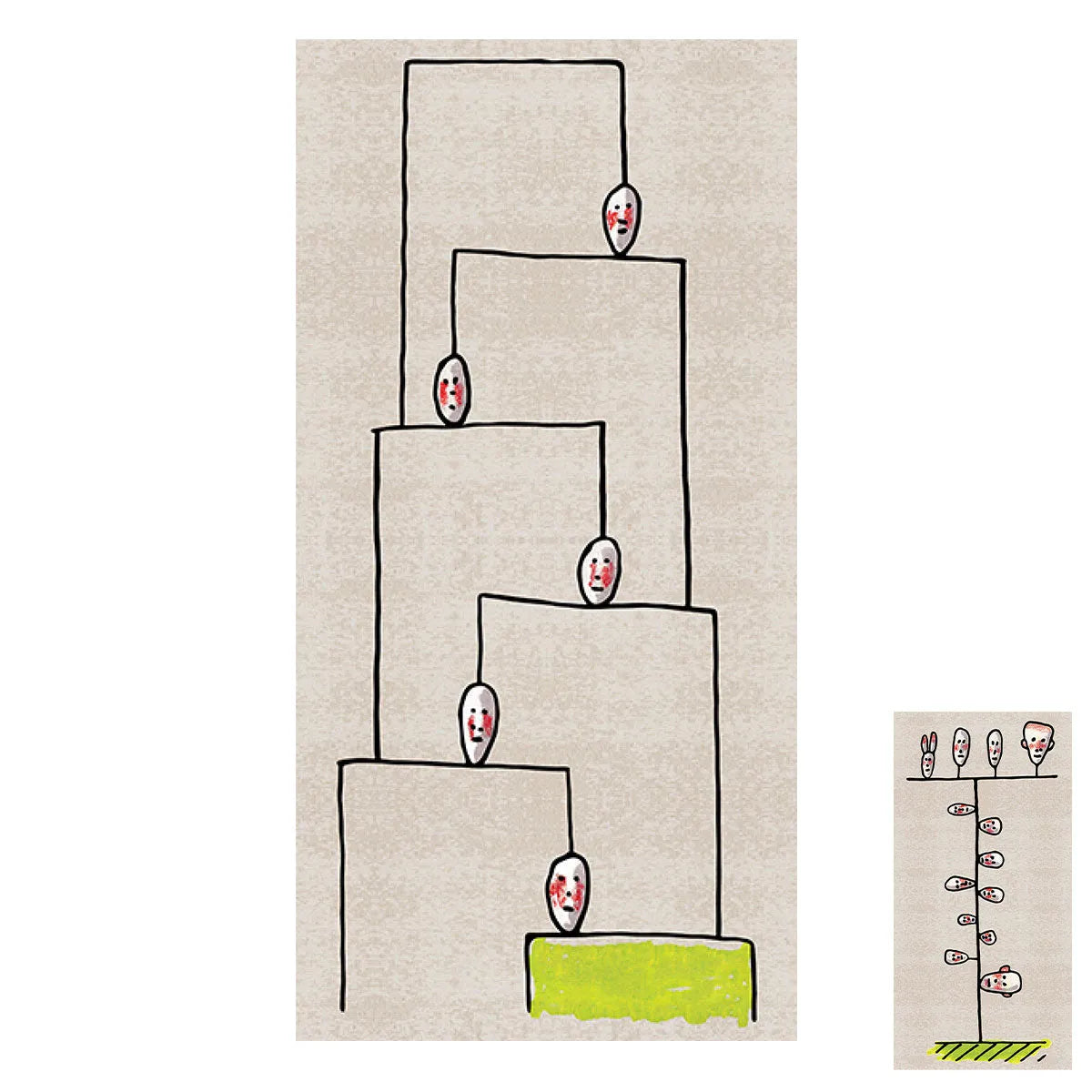 Qeeboo Genetic Tales Runner Carpet by Andrea Branzi