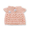 Just Dutch handmade crocheted outfit, qipao pastel pink