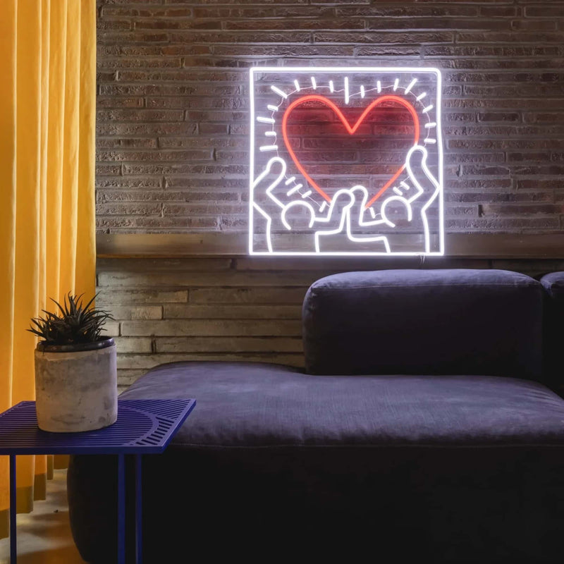 Yellowpop Radiant Heart YP x Keith Haring Neon LED Wall Mounted Sign