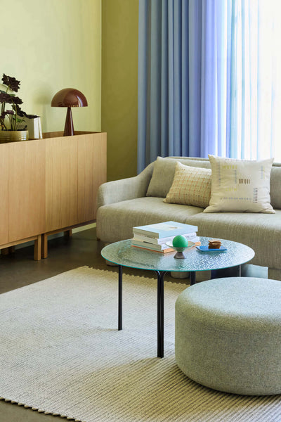 Hubsch Rhythmic Cushion Beige/Orange/Black