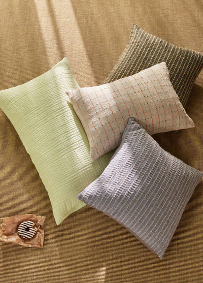 Hubsch Rhythmic Cushion Beige/Orange/Black